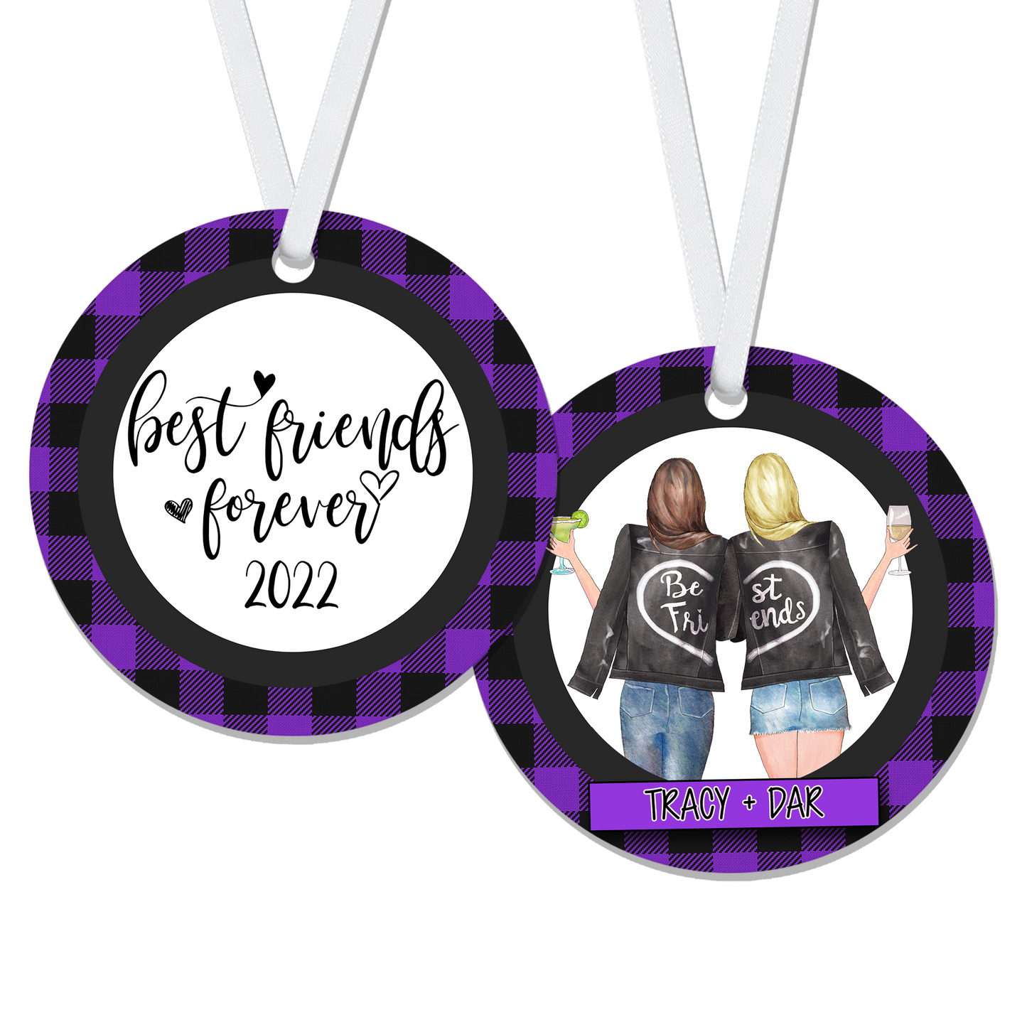 Personalized Best Friends Forever Christmas Ornament - RO0136