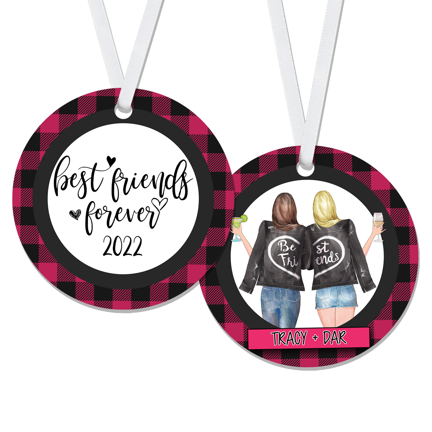 Personalized Best Friends Forever Christmas Ornament - RO0138