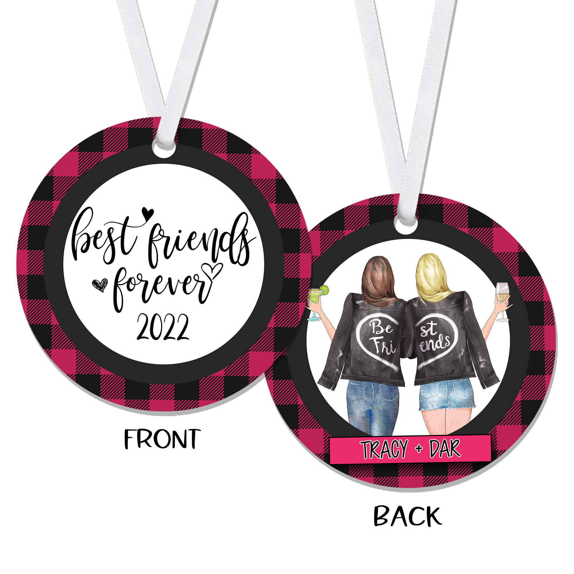 Personalized Best Friends Forever Christmas Ornament - RO0138 | S'Berry Boutique