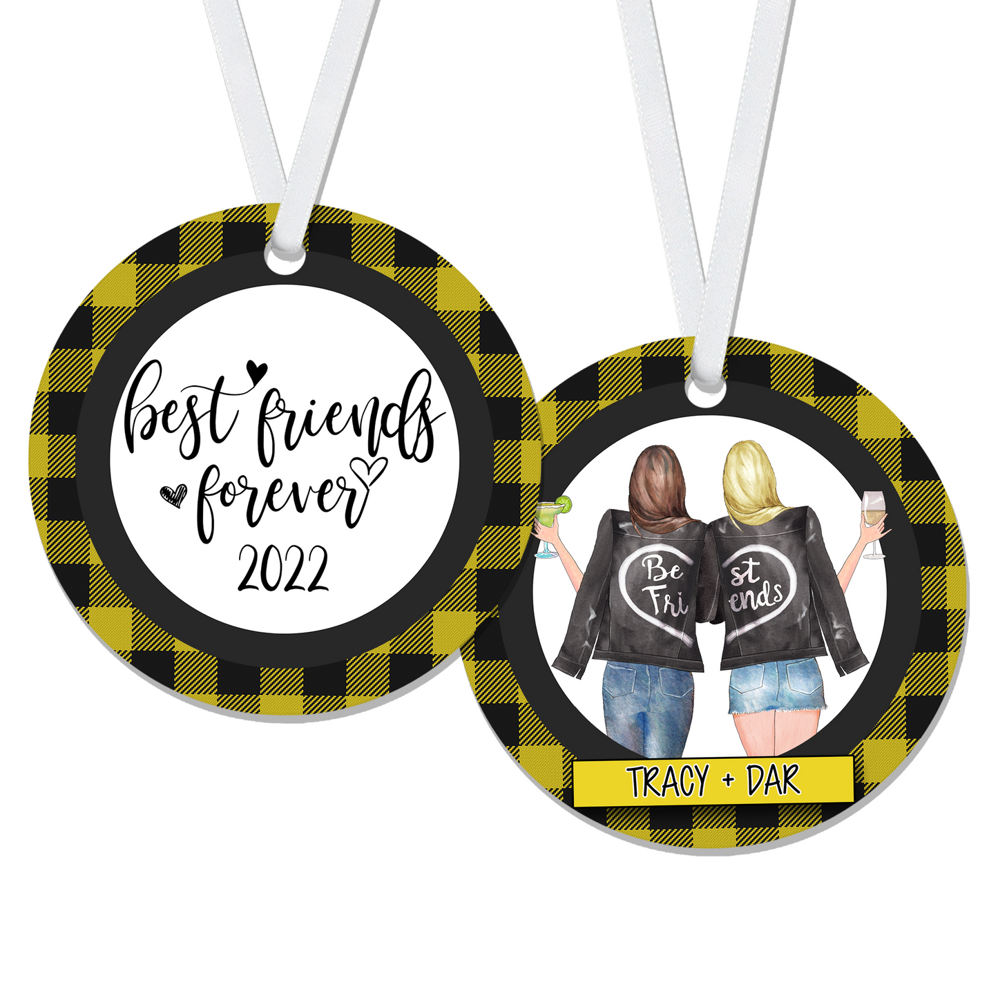 Personalized Best Friends Forever Christmas Ornament - RO0139