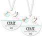 Personalized Baby Boy Stork First Christmas Ornament - RO0151