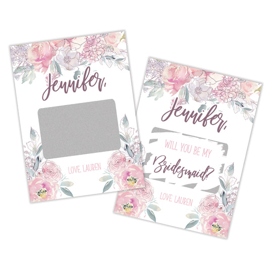 Personalized Bridesmaid Scratch Off Card - SCA0017-SCA0022 | S'Berry Boutique