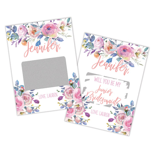 Personalized Junior Bridesmaid Scratch Off Card - SCA0017-SCA0022 | S'Berry Boutique