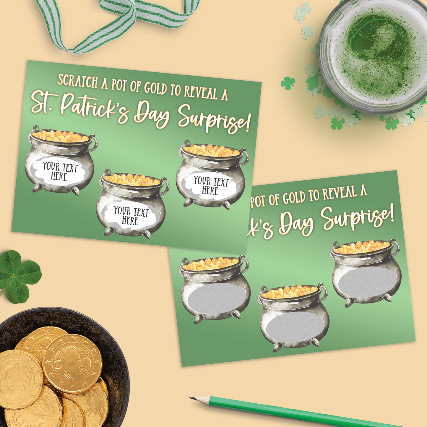 Create Your Own St. Patrick's Day Scratch Off Card - SCA0036 | S'Berry Boutique