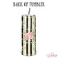 Personalized Floral Skinny Tumbler With Straw - ST0006
