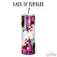 Personalized Floral Skinny Tumbler With Straw - ST0015 | S'Berry Boutique