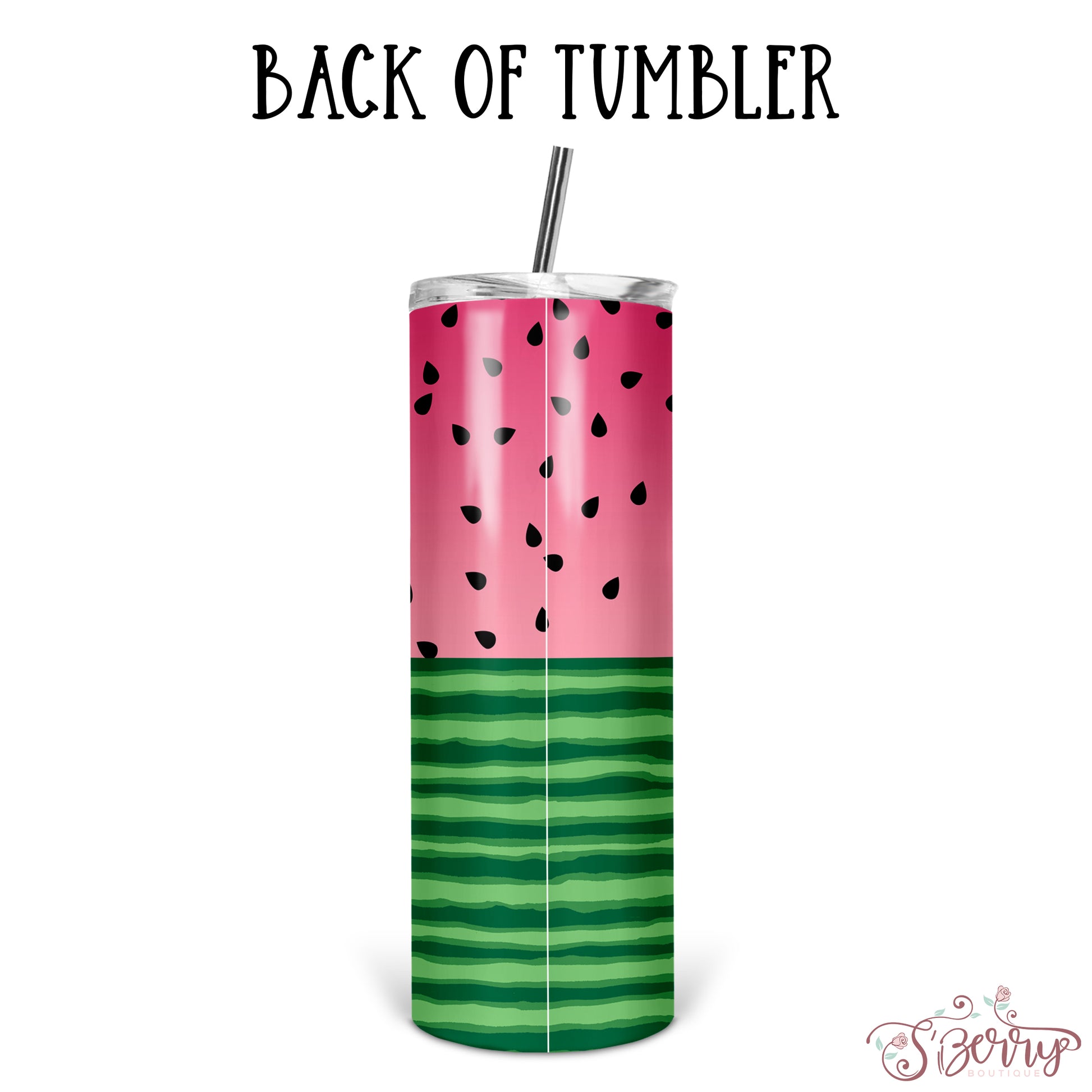 Personalized Watermelon Skinny Tumbler With Straw - ST0024