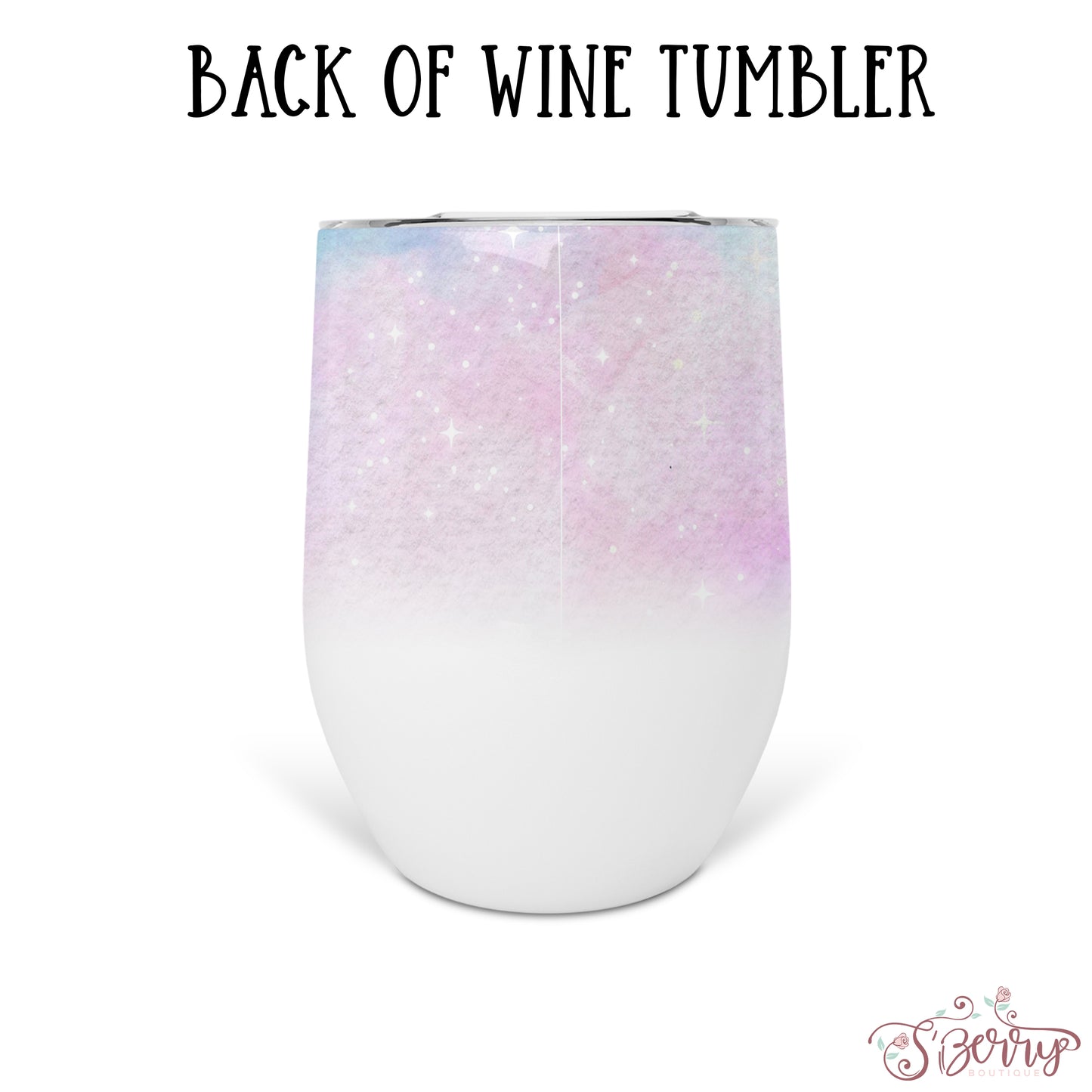 Personalized Pastel Purple Wine Tumbler - WT0006
