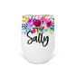 Personalized Floral Wine Tumbler - WT0014