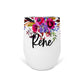 Personalized Floral Wine Tumbler - WT0015